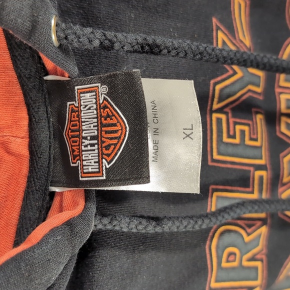 Harley-Davidson Black Hoodie Xenia OH Pullover Sweatshirt, XL. - Picture 3 of 4